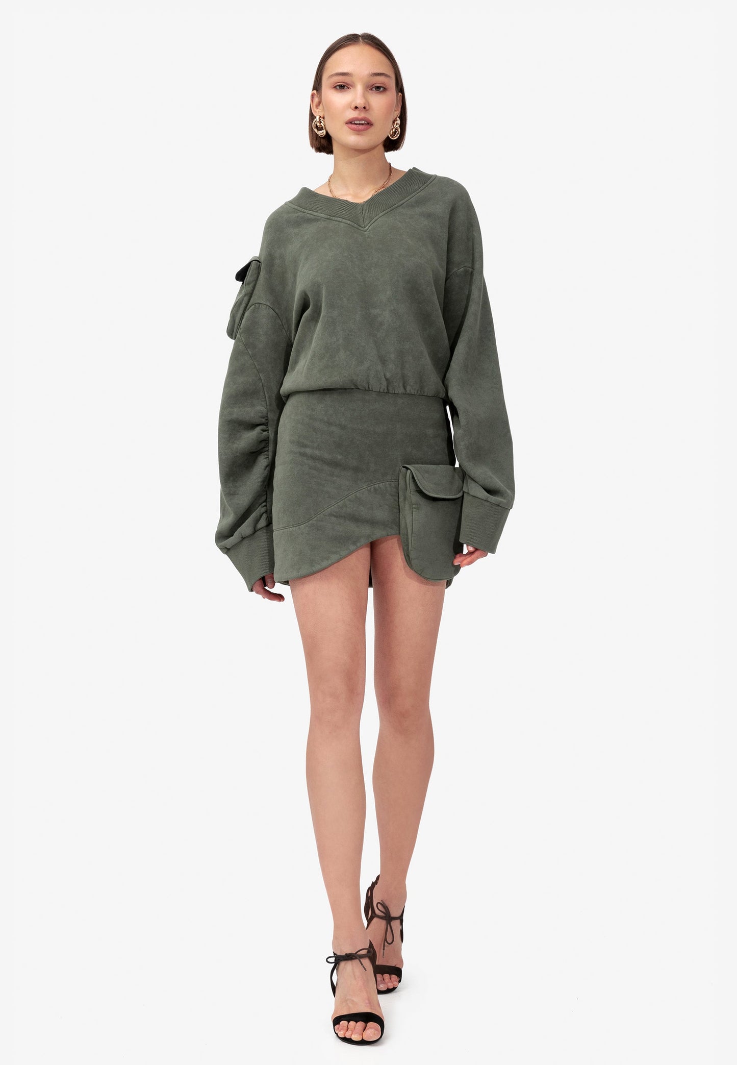 KNOT DRESS KHAKI
