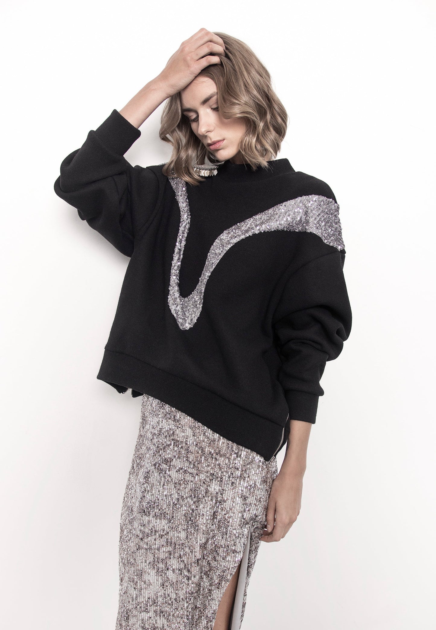 WANG SWEATSHIRT SILVER