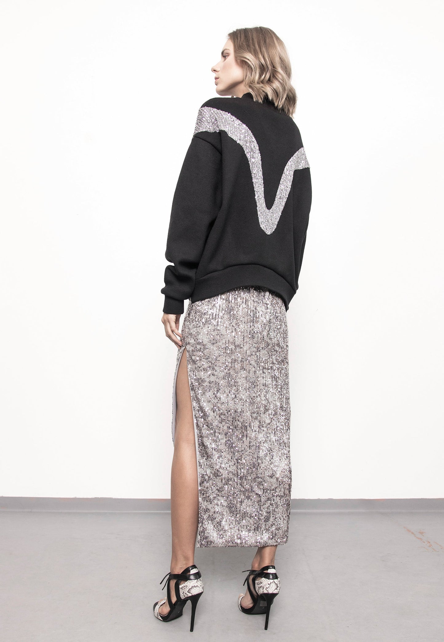 WANG SWEATSHIRT SILVER