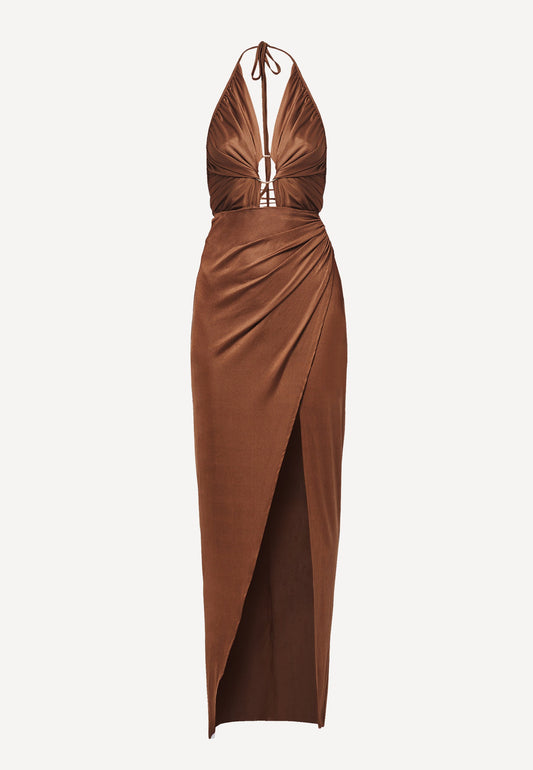 SELENA DRESS COGNAC