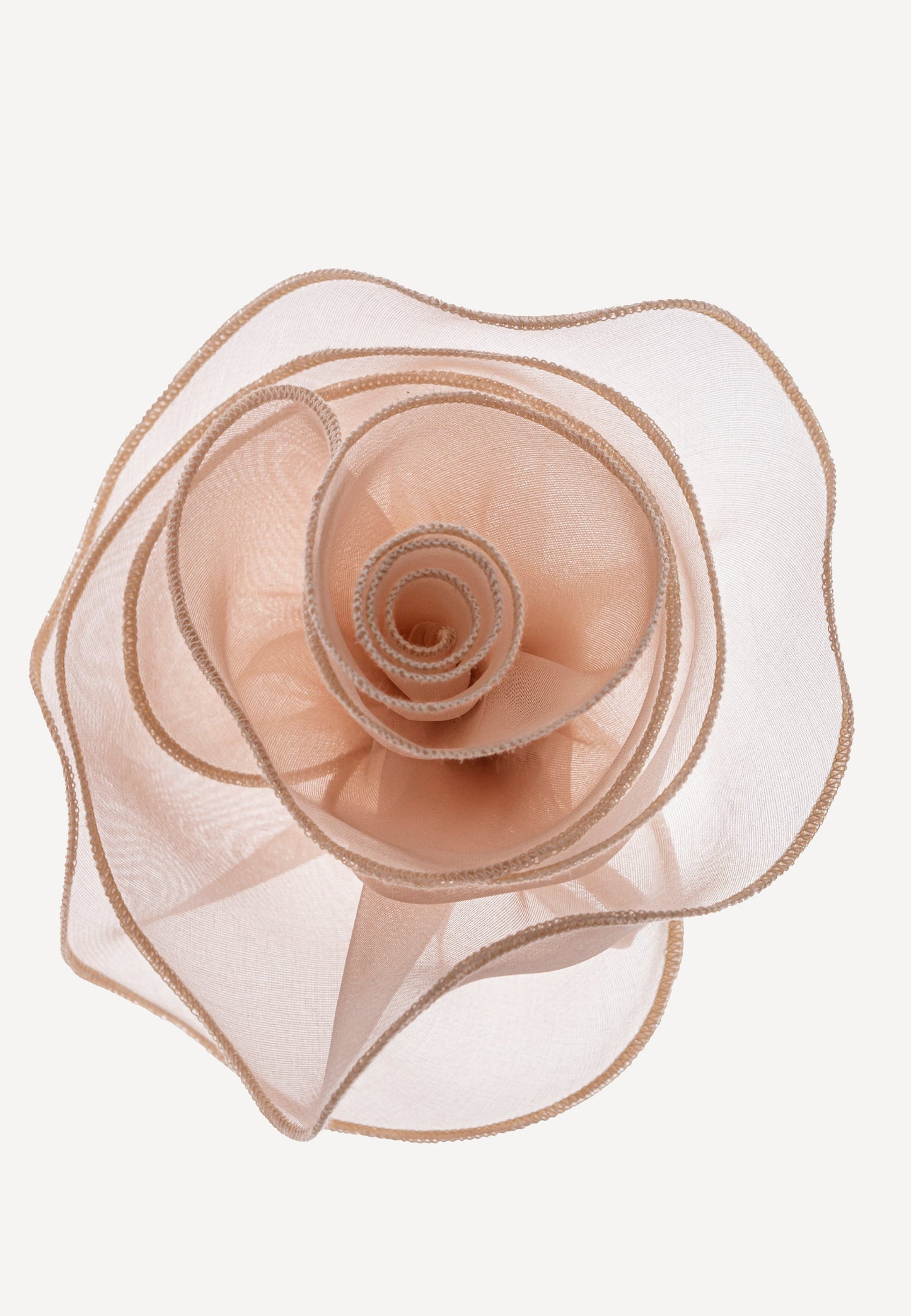 ROSE ORGANZA BROOCH BEIGE