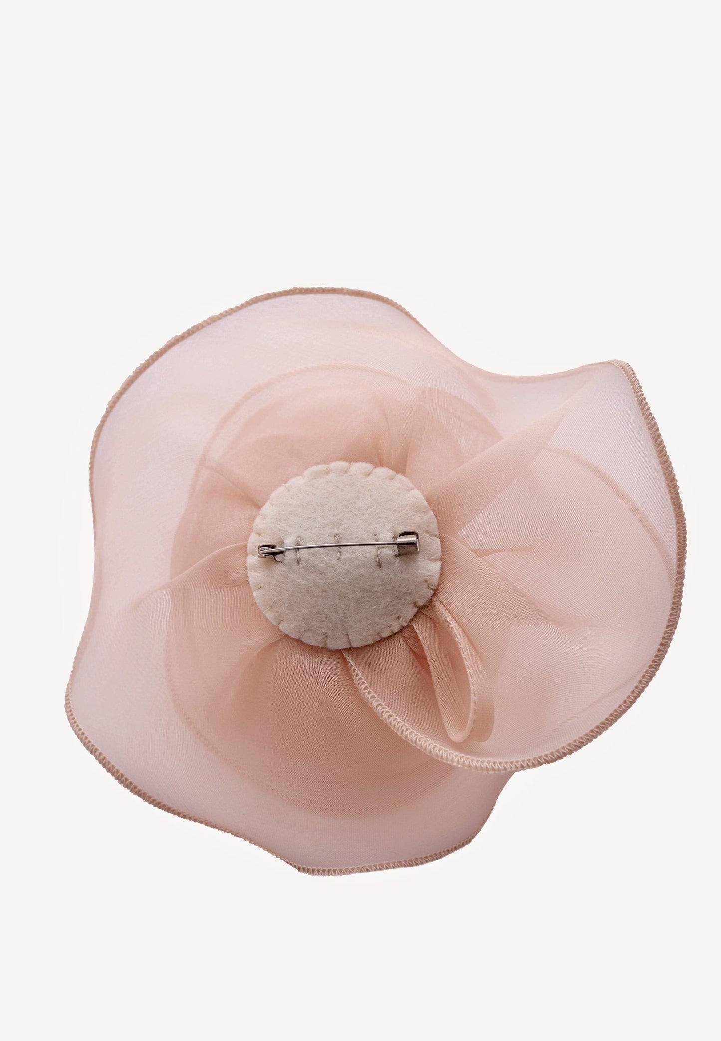 ROSE ORGANZA BROOCH BEIGE